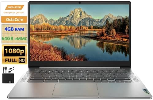 Lenovo 2021 Kiemelt Chromebook 14 FHD Laptop Üzleti Diák, Octa-Core MediaTek MT8183 Akár 2 ghz, 4GB RAM, 64 gb-os eMMC,802.11
