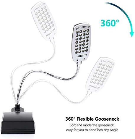 Nárcisz Flexibilis LED-es asztali Lámpa, Bilincs & Hattyúnyak ULT300 - USB/elemes, 3 Fényerő Beállítások Olvasás & Task