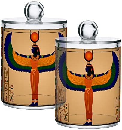 innewgogo Vallás Az Ókori Egyiptom 2 Csomag Vatta Labdát Jogosultja Szervező Adagoló Műanyag Tiszta Üvegekbe Fedéllel,
