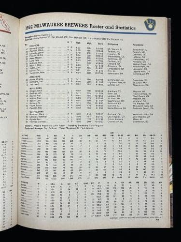 1982-es világbajnokság Hivatalos Baseball Program Unscored Nemzeti Kiadás EX - MLB Programok