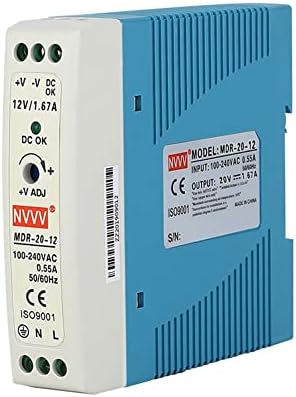 NVVV MDR-20-12 AC-DC DIN-Rail Tápegység 12V 1.67 Amp 20W