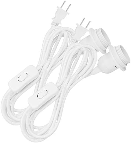 kwmobile Plug-in Könnyű Kábel (Csomag 2) - 12ft Hosszú Szövet Medál Lámpa Kábel csatlakozóval, E26 Socket - Lógó DIY