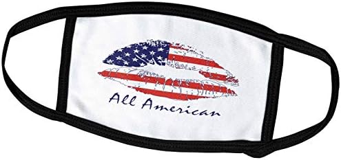 3dRose Alexis Design - Ünnepek Függetlenség Napja - Női Ajkak Borított Az Amerikai Zászló. Minden Amerikai Szöveg -