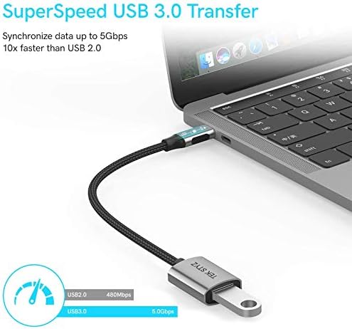 Tek Styz USB-C USB 3.0 Adapter Működik a Motorola Moto G6 OTG Típus-C/PD Férfi USB 3.0 Női Converter. (5Gbps)