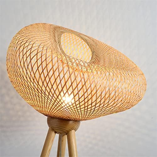 JJRY asztali Lámpa Kreatív Bambusz Szövés állólámpa s Beltéri Hálószoba Éjjeli Tömör Fából Álló Lámpa Nappali Dekoráció