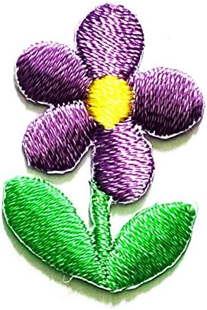 Mini Lila Százszorszép Virág Gyönyörű Javítás Virág Csokor Virágot, Pillangót Vas a Foltok Hímzés Applied Foltok a Művészetek