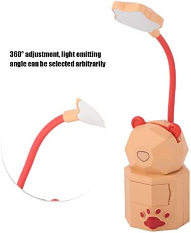 Vifemify Led Rajzfilm asztali Lámpa szemvédő Olvasás Éjszakai Fény USB Újratölthető asztali Lámpa, Biztonságos, Környezetbarát(Sárga)