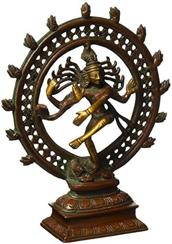 CraftVatika Shiva Szobor Nataraja Idol, Nataraj Tánc Fém Natraj Antik Befejezni, Faragott Hindu Isten Figura Vallási