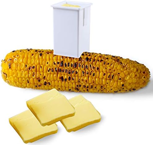 Cooraby 4 Csomag Műanyag Vaj Terjesztő Kukorica Vaj Jogosultja Terjed Vaj Adagoló, Beépített Fedelét (4)