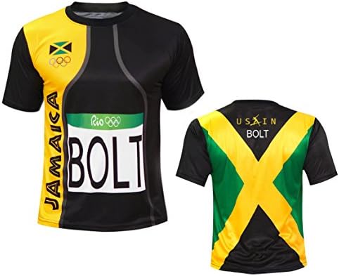 Férfi Sport Usain Bolt Rio Póló Mez Jamaica