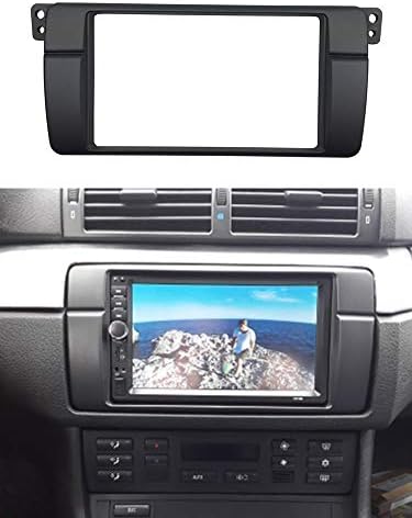 2 Din autórádió-DVD Sztereó Fascia Panel Dash Mount Trim Kit Keret ISO Vezetékek + Antenna Adapter Kompatibilis a BMW