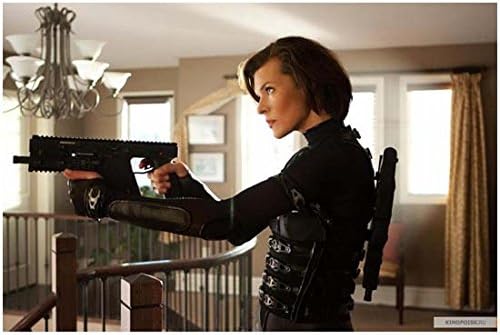 Resident Evil Milla Jovovich, mint Alice a Fekete Oldalsó Profil Célja, 8 x 10 Inch-Fotó