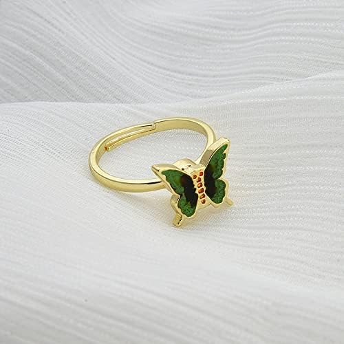 Fidget Spinner Gyűrűk a Nők, pillangó, aminek a Forgó, Pörgő Szorongás Gyűrű a Nők Barátnője Neki, vagy az Ember ，Állítható