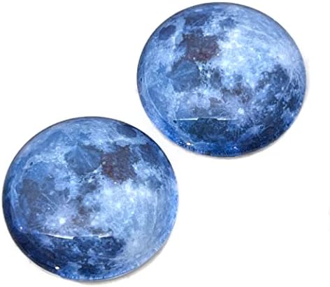 Kék Hold üvegszem Cabochons a Medál, Hogy Vezeték Csomagolva Ékszerek Ál Kézműves Taxidermia, vagy Szobrok (8mm)