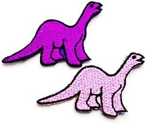 Tyga_Thai EDIK sor 2 Kicsi. Mini Brachiosaurus Dinoszaurusz Rózsaszín Lila Dinoszaurusz, Aranyos Rajzfilm Logó Foltokat