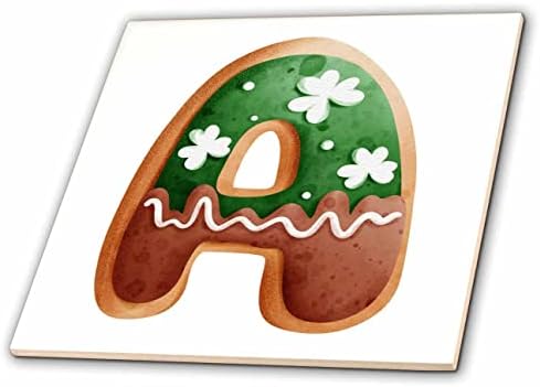 3dRose Aranyos Szent Patrik Nap Képe a Cookie-Monogram Kezdeti Egy - Csempe (ct-375877-6)