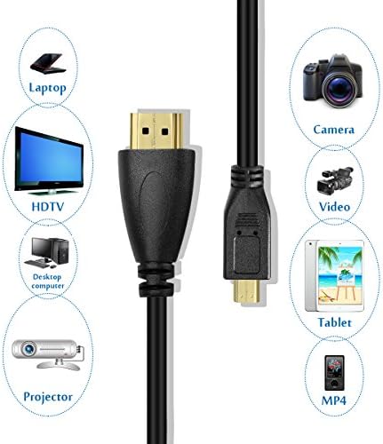 UCEC Mikro HDMI-HDMI Kábel, 4k Tekercselt HDMI-Mikro HDMI-Kábel Atomos Ninja Csillag Rögzítő Videokamera 11.81/30cm