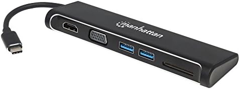 MANHATTAN Super Speed USB-C-HDMI/VGA-4-az-1-Dokkoló Converter - 152631