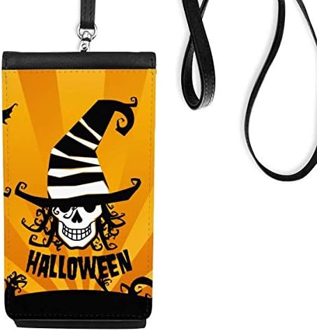 l Jelölő Varázsló Kalap Halloween Phone Wallet Pénztárca Lóg Mobil Tok Fekete Zseb