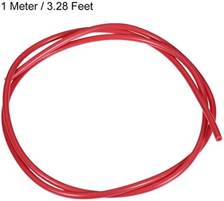 uxcell PTFE Cső Alkalmas Végtelen 1.75 3D Nyomtató Magas Hőmérsékletű Cső 3.28 Ft 2mmIDx4mmOD Piros