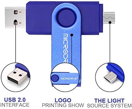 Általános 64 GB USB 2.0 Számítógép-Telefon Kettős felhasználású Rotary OTG Fém U-Lemez (Fekete) Üzleti (Szín : Lila)