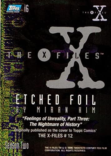1996 X-F-Season 2 Készlet 6 Maratott Fólia Gyűjtő Kereskedelmi Kártyák