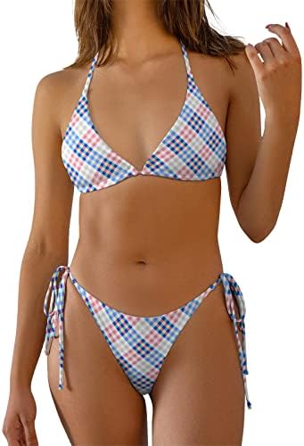 Knosfe Bikini Beállítja a Nők, Szexi Mini String Tanga 2 Darab Bikini Fürdőruha Bikini fürdőruha