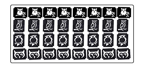A Madarak Tetoválás Stencil Gyűjtemények (32 Tetoválás Csillámos Airbrush Sablon, Bagoly)