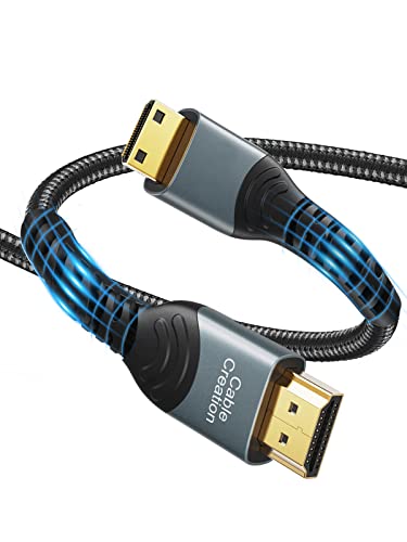 CableCreation Mini HDMI-HDMI Kábel 10FT, Nagy Sebességű 4K x 2K 60Hz férfi Férfi 4K-HDMI Adaptert, & Kábel Nyakkendő,