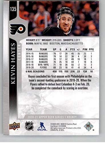 2020-21 Felső szint 135 Kevin Hayes Philadelphia Flyers NHL Jégkorong Trading Card