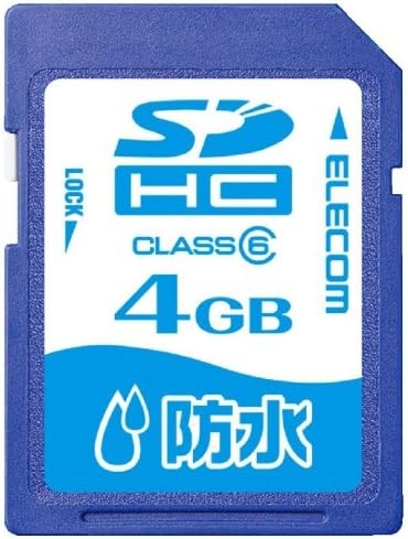 ELECOM SDHC Memória Kártya 4GB Class6 Vízálló MF-FSDH04GC6W (Japán Import)