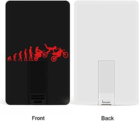 Motocross Dirtbike Evolúció Hitelkártya USB Flash Személyre szabott Memory Stick Kulcsot Tároló Meghajtó 64G