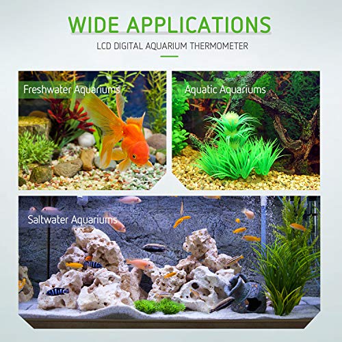 VIVOSUN 4-Pack LCD Digitális Akvárium Hőmérő akvárium Víz Terrárium Hőmérséklete a tapadókorong a Teknős