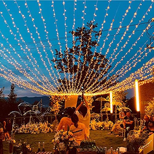 GNIXLING 393.7 FT 1000 LED-es Napelemes Karácsonyi Fények Kültéri Vízálló, Távirányító Kültéri Karácsonyi Solar Lámpák,