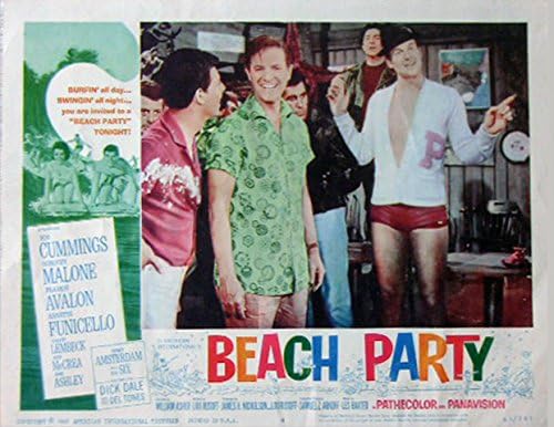 Beach Party 1963-Ban Hiteles, Eredeti Szörfözés 11x14 Lobby Kártya 4 Film Poszter Annette Funicello Frankie Avalon