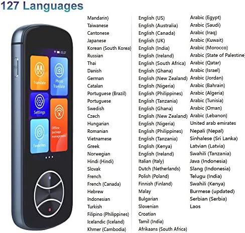Fordító Eszköz Hordozható Offline/WiFi/Hotspot Hang Tolmács 127 Nyelvek Okos Fordító