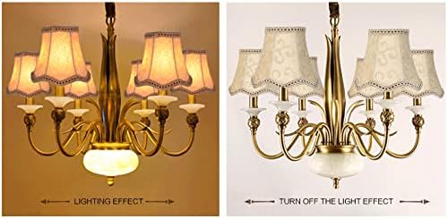 Fuloon Modern, Európai Stílusú Klip Droplight Fali Lámpa, Gyertya Csillár Lámpa Árnyékában (6PACK, Sárga)