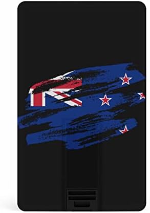Grunge Texturált Új-Zélandi Zászló Hitelkártya USB Flash Személyre szabott Memory Stick Kulcsot Tároló Meghajtó 32G