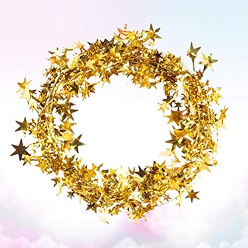 KESYOO Betlehemes Díszek Kreatív Fényes Vonzó, Csillogó Karácsonyi Csillag Füzér Koszorúk, Díszítés Arany Esküvői Koszorú