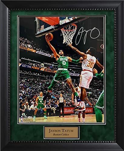 Jayson Tatum Autogramot Fotó Feküdt Fel Vs Hawks 23×27 Fanatikusok Hitelesítés - Dedikált NBA-Fotók