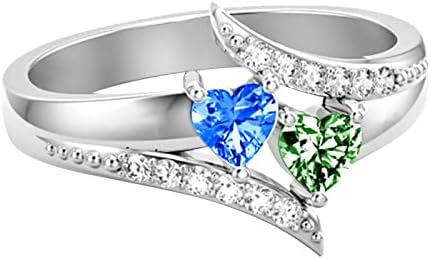 Yistu Nők Gyűrű, Ékszerek, Réz Női Gyűrű Szülinapi Kő Neve Valentin Napi Ajándék Eljegyzési Gyűrű (Egy, Egy Méret)