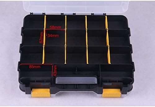 WDBBY 12 Inch Toolbox Kétoldalas Hordozható Műanyag Alkatrészek Toolbox Besorolás Alkatrész Doboz 320x270x80mm