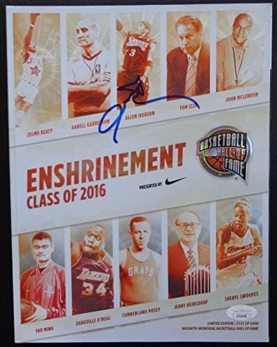 Allen Iverson HOF Dedikált HOF Enshrinement Program 76ers SZÖVETSÉG - NBA Dedikált Egyéb Tételek