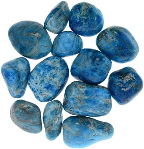 Hipnotikus Drágaköveket Anyagok: 2 kg Zuhant Kék Apatite Kövek Madagaszkár - Kis - 0.75 1,5 Avg. - Látványos Csiszolt