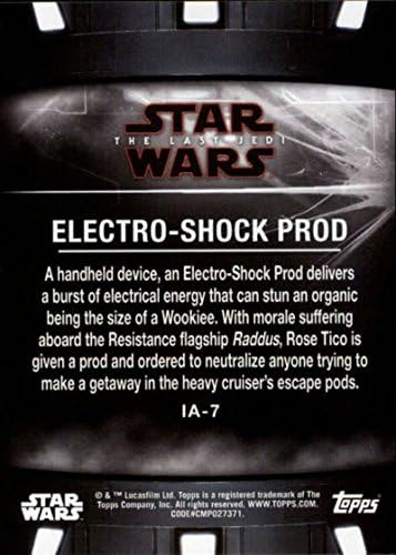 2018 Topps Star Wars-Az Utolsó Jedi Sorozat 2 Elemeket, valamint a Leletek IA-7 Elektro-Sokk Prod Gyűjthető Film Kereskedelmi