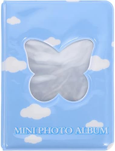 Sewroro Mini Fotó Album, 3 Inch, Kis képeskönyv Hordozható Fotó Kártya Tartóját Üreges fénykép kártya Ujjú Üzleti Kártya