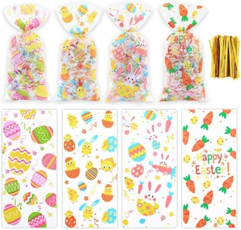 Boerni Húsvéti Süti Táskák Húsvéti Kezelni Táskák Húsvéti Celofán Csomagokat 100 Arany Csavar Kapcsolatok a Cookie-Candy
