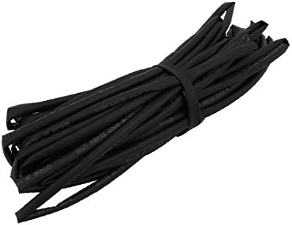 X-mosás ragályos Hő Zsugorodó Cső Wire Wrap Kábel Ujja 10 Méter Hosszú, 4,5 mm-es Belső Átm Fekete(Tubo termoretráctil