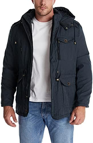 ADSSDQ Férfi Kabát, Trendi, Nyaralás, Kabátok, Férfi Hosszú Ujjú Téli Plus Size Illik Szélálló Kabát Zipfront Solid16