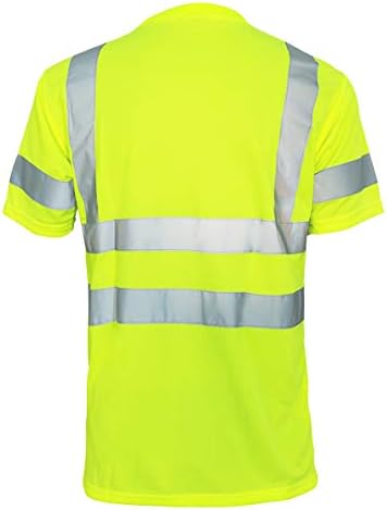 L&M® Hi Vis Póló ANSI Class 3 Fényvisszaverő Biztonsági Lime Narancs Rövid, Hosszú Ujjú, MAGAS Láthatósági